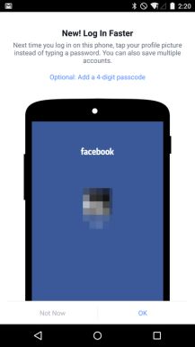 Fotografía - [APK Descargar] Facebook actualización le permite volver a entrar más rápido con sólo tocar en tu perfil Imagen, Seguridad Be Damned